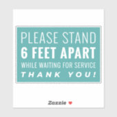 サービスを待っている間に6つの足を離れて立つ シール (シート)