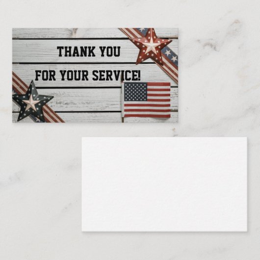 サービスを提供してくれてありがとう 名刺 (正面/裏面)