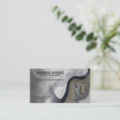 サービスを改造する抽象的な大理石の台所 名刺 (スタンド正面)