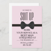 サービスを花婿介添人招待状として 招待状 (正面/裏面)