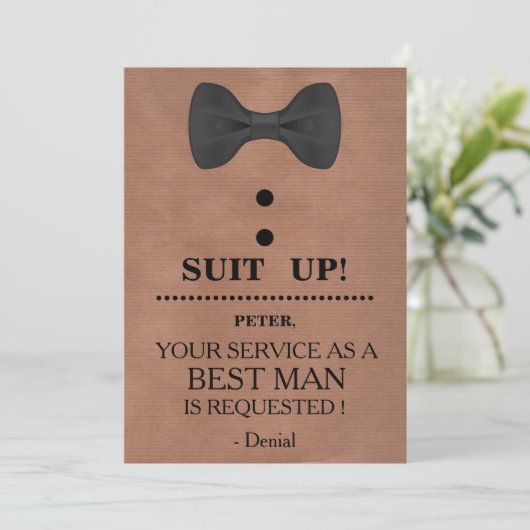 サービスを花婿介添人要求として 招待状 (スタンド正面)