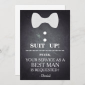 サービスを花婿介添人要求として 招待状 (正面/裏面)