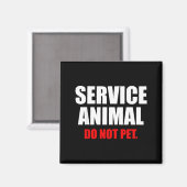 サービスアニマル 触らないで 可愛い動物好き マグネット (正面/裏面)