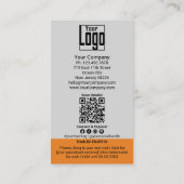 サービスイメージオレンジ色のアクセント$XXオフ 割引カード (裏面)