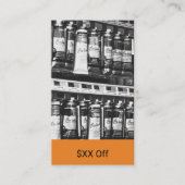 サービスイメージオレンジ色のアクセント$XXオフ 割引カード (正面)