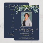 サービスエレガント金ゴールドブループログラムの写真順序 プログラム (正面/裏面)