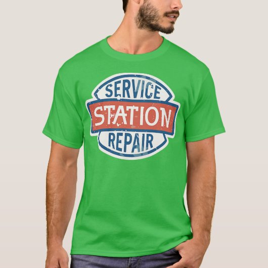 サービスステーション修理 Tシャツ (正面)