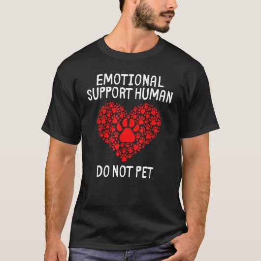 サービスドッグおもしろいアニマルサービス – 感情的なサポート Tシャツ (正面)