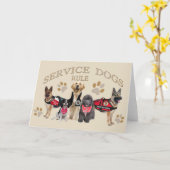 サービスドッグのグリーティングカード カード (黄色い花)