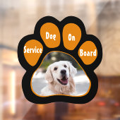 サービスドッグオンボードポープリントフォトオレンジブラック ウィンドウサイン (シート2)