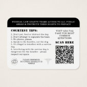 サービスドッグカード写真IDバッジエチケットADA (裏面)