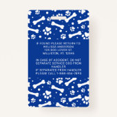 サービスドッグパーソナライズされたブルーポープリント写真ID バッジ (裏面)