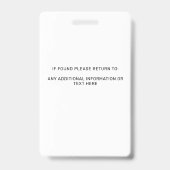 サービスドッグフォトIDバッジ バッジ (裏面)