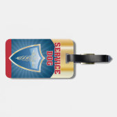 サービスドッグラベル金ゴールドブルーレッド(記号付) ラゲッジタグ (裏面横)