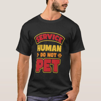 サービスドッグ人間はペットしないおもしろいヴィンテージ救助 Tシャツ