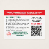 サービスドッグADAローカード赤い写真IDバッジ (裏面)