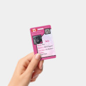 サービスドッグIDカードピンク垂直バッジ バッジ (手持ち)