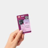 サービスドッグIDカード紫色の垂直バッジ バッジ (手持ち)