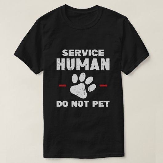 サービスハンドラー・触らないでください 面白い犬好きギフト Tシャツ (デザイン正面)