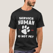サービスハンドラー・触らないでください 面白い犬好きギフト Tシャツ (正面)