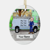 サービスバン、青 – 男性 セラミックオーナメント (右)