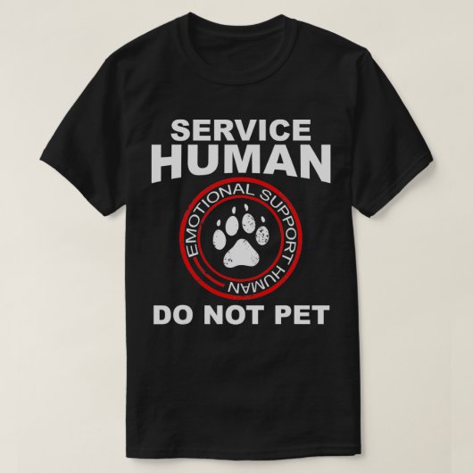 サービスヒトおもしろい犬オーナー感情的サポートH Tシャツ (デザイン正面)