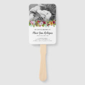 サービスビーチ写真葬儀プログラム ハンドファン (正面)