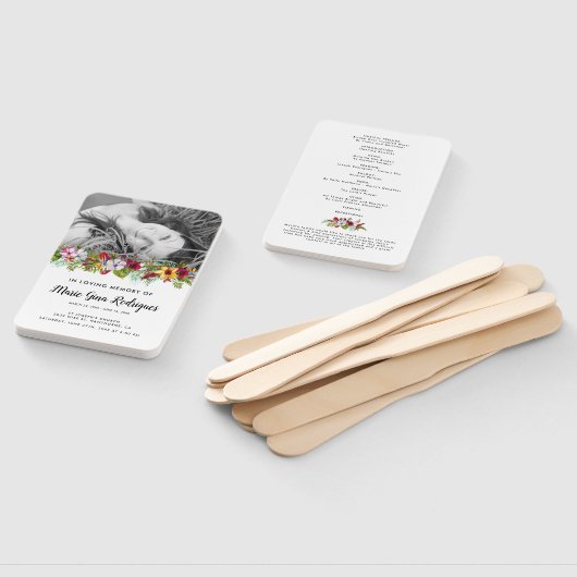 サービスビーチ写真葬儀プログラム ハンドファン (組立なし)