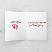 サービスマンまたはサービスウーマンの感謝祭 シーズンカード (内部)