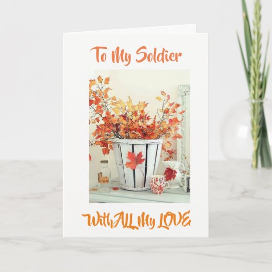 サービスマン又はサービスウーマンの感謝祭 シーズンカード (正面)