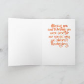 サービスマン又はサービスウーマンの感謝祭 シーズンカード (内部)