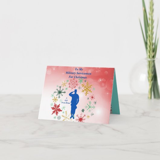 サービスマン折り畳みグリーティングカード カード (正面)