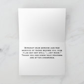 サービスマン、サービスマンのウェルカムホームカード サンキューカード (内部)