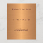 サービスメニュープロモーション美しいサロンチラシ チラシ (裏面)