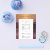 サービスメニュープロモーション美しいサロンチラシ チラシ (シングル)