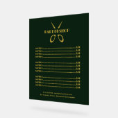 サービスモダンメニューGreen Barbershop価格表 アクリルサイン (傾斜)