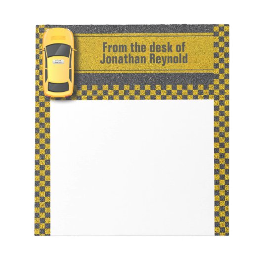 サービス事業用タクシー運転手イエロータクシー ノートパッド (正面)