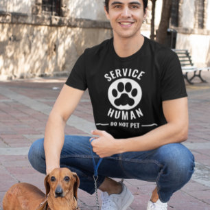 サービス人間がペットしない Tシャツ