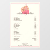 サービス価格表lネイルアーティスト美しいサロン ウィンドウサイン (シート)