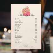 サービス価格表lネイルアーティスト美しいサロン ウィンドウサイン