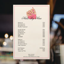 サービス価格表lネイルアーティスト美しいサロン