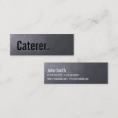 サービス係のモダンで黒くはっきりしたな文字 スキニー名刺 (正面/裏面)