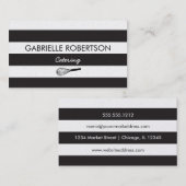 サービス係の名刺、金ゴールドの紙 名刺 (正面/裏面)