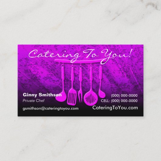 サービス係/ケイタリングビジネスカード 名刺 (正面)