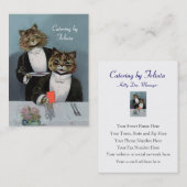 サービス係、レストラン経営者、パーティーのプランナー、ペットの世話 名刺 (正面/裏面)