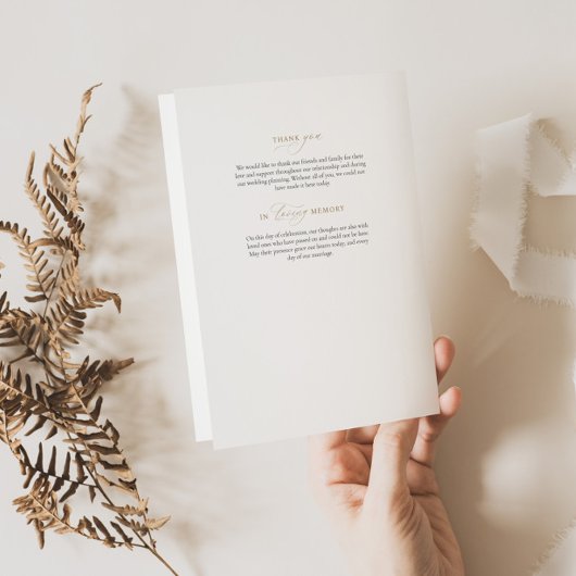 サービス冊子のエレガントな結婚式のプログラムの順序