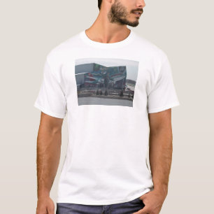 サービス建物のノースウェスト航空の壁画 Tシャツ