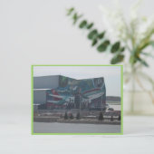サービス建物上の北西航空の壁画 ポストカード (スタンド正面)