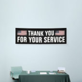 サービス愛国的な米国国旗のサインをありがとう 横断幕 (トレードショー)