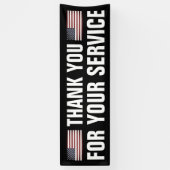 サービス愛国的な米国国旗のサインをありがとう 横断幕 (縦)